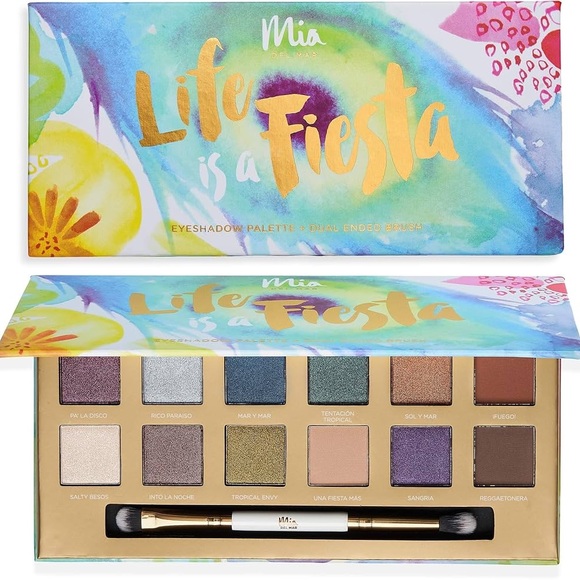 MIA Other - MIA Fiesta Eyeshadow Palette - Bold and Bright Shades